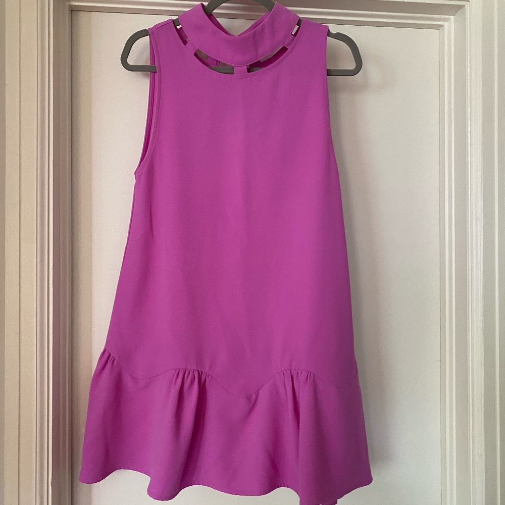 Karlie Magenta Drop Waist Dress